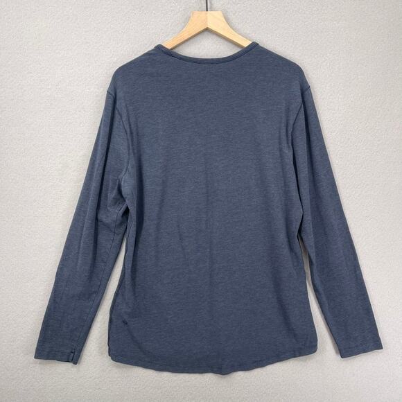 Lululemon Long Sleeve Tee Mens Medium Blue Crewneck Shirt Soft Stretch Workout - Picture 6 of 6